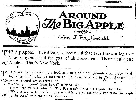 Where Did The Nickname 'The Big Apple' Come From? - Gothamist